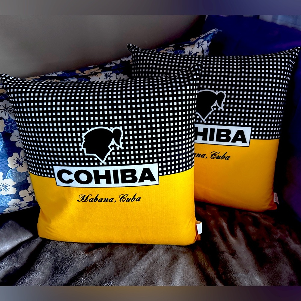 COHIBA Cigar pillows. 18” X 18”